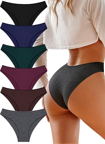 Women's Cotton Cheeky Bikini Panties, 6-Pack